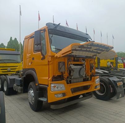 Kohlenstoffstahl-Frachtkarton-Material Schwerlast-HOWO-Fahrzeug mit Fahrerluftfederung